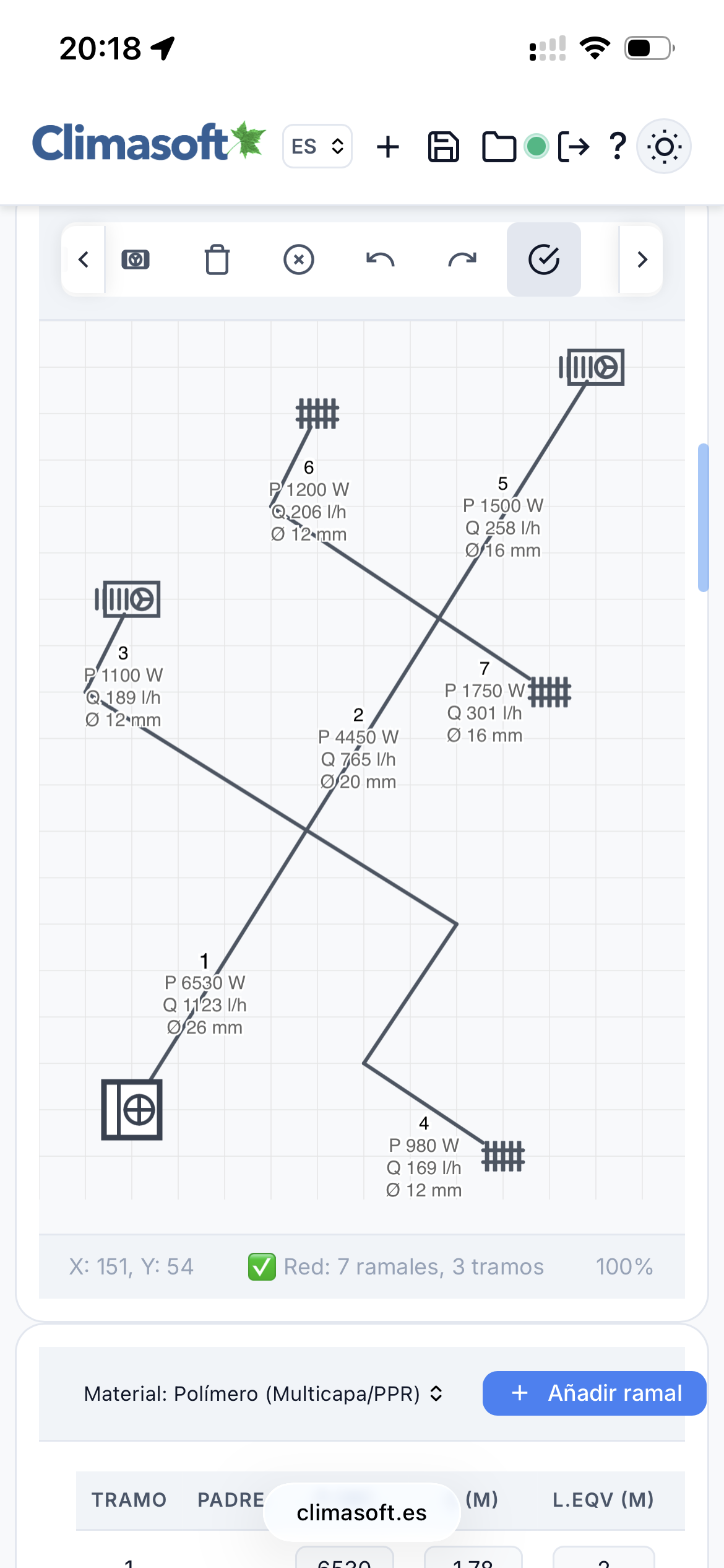 Climasoft™ Piping v8.0 Pro. Cálculo de tuberías para agua climatizada