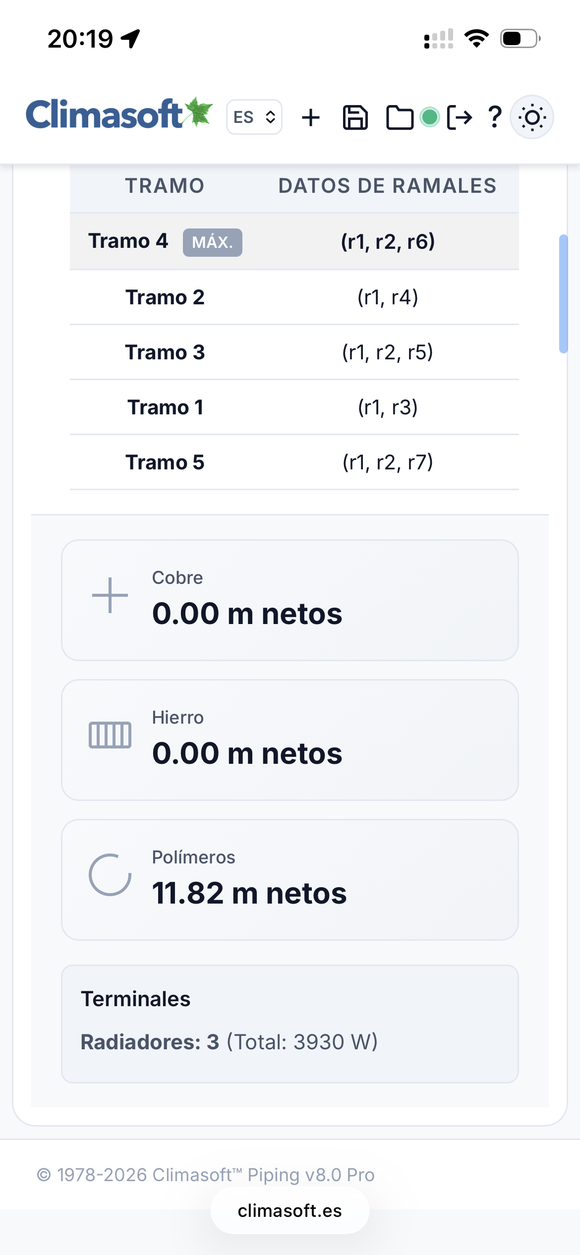 Climasoft™ Piping v8.0 Pro. Cálculo de tuberías para agua climatizada - Imagen 7