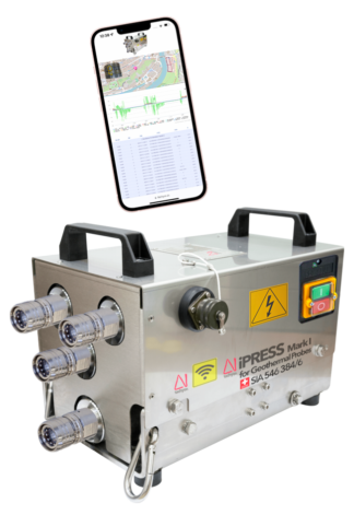 iPRESS Mark I prueba de presión de sondas geotérmicas SIA 546 384/6